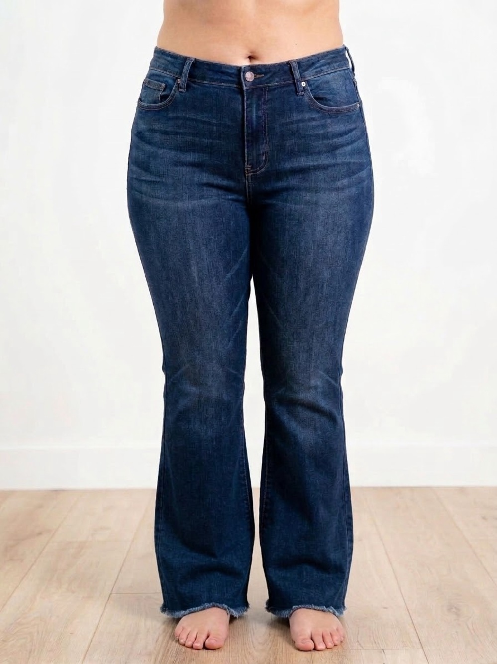 Judy Blue Dark Indigo Flare Wide-Leg Jeans